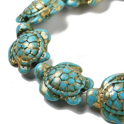 Synthetic Turquoise Dyed Beads Strands G-P507-05R-1