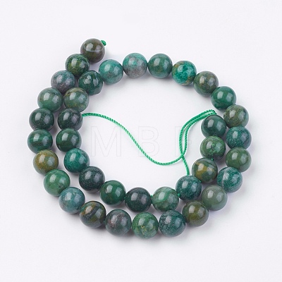 Natural African Jade Beads Strands G-F560-10mm-B01-1