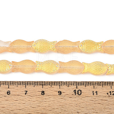 Frosted Glass Beads Strands GLAA-T023-40C-07-1