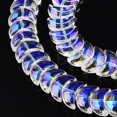 Electroplate Glass Beads Strands EGLA-T021-07C-1