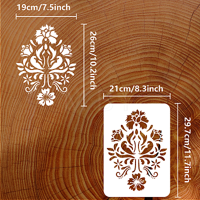 Plastic Drawing Painting Stencils Templates DIY-WH0396-0016-1