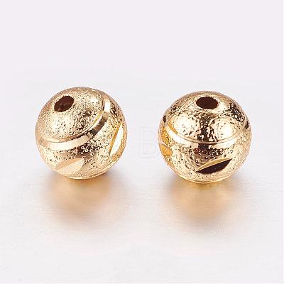 Real 24K Gold Plated Brass Beads KK-P097-01-1