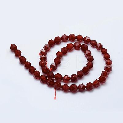 Natural Carnelian Beads Strands G-F523-01-8mm-1