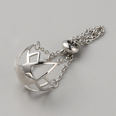 Brass Pearl Cage Pendant Mounting KK-WH0064-06P-1