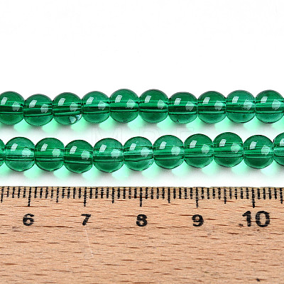 Baking Paint Transparent Glass Beads Strands DGLA-N006-6mm-09-1