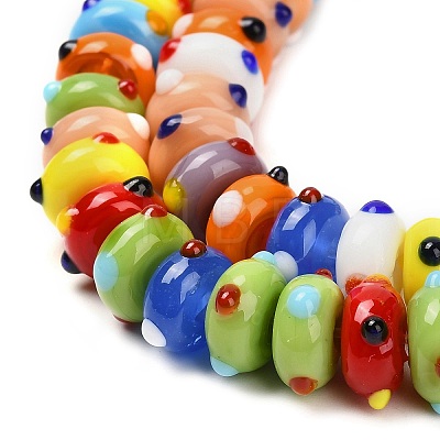 Handmade Lampwork Bumpy Beads LAMP-Z015-02-1