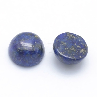 Natural Lapis Lazuli Cabochons G-P393-R11-8MM-1