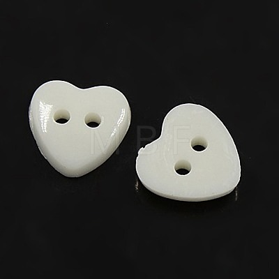 Acrylic Heart Buttons X-BUTT-E071-A-01-1