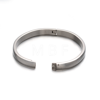 Fashionable Unisex 304 Stainless Steel Bangles BJEW-L552-05P-8mm-1