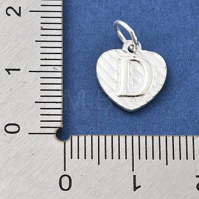 925 Sterling Silver Heart with Capital Letter Charms STER-S009-13D-S-1