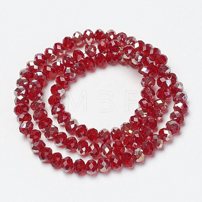 Electroplate Glass Beads Strands EGLA-A034-T2mm-K07-1