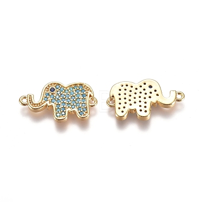 Brass Micro Pave Cubic Zirconia Normal Links ZIRC-K081-93G-01-1