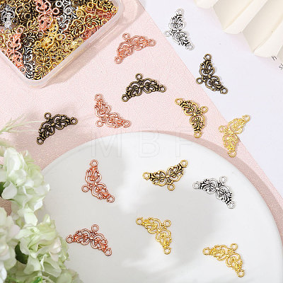 100Pcs 5 Colors Tibetan Style Alloy Chandelier Component Links FIND-CA0009-80-1