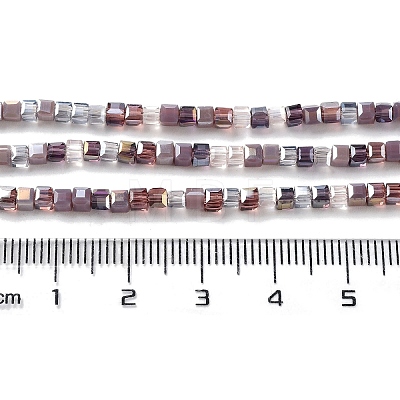Gradient Color Electroplate Glass Bead Strands GLAA-E042-05-B10-1