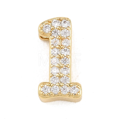 Brass Micro Pave Cubic Zirconia Pendants KK-B167-22G-1