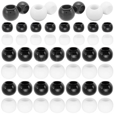 100Pcs 4 Styles Resin European Beads RESI-CP0001-14-1