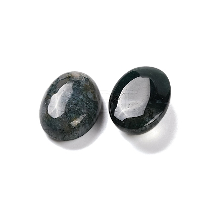 Natural Moss Agate Cabochons G-B085-06F-02-1