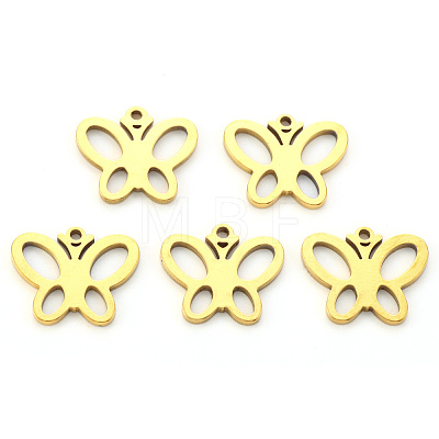 PVD Vacuum Plating 304 Stainless Steel Charms X-STAS-N092-26G-1