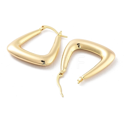 Brass Hoop Earrings EJEW-H301-02G-02-1