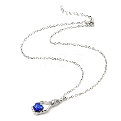 Alloy Resin Pendant Necklaces NJEW-B0003-08P-1