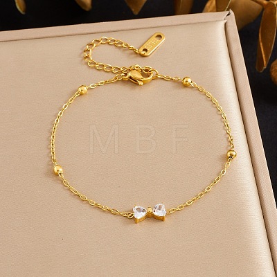 304 Stainless Steel Rhinestone Link Bracelets LS-BJEW-B171-13G-1