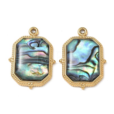 Natural Paua Shell Pendants STAS-G397-10G-02-1
