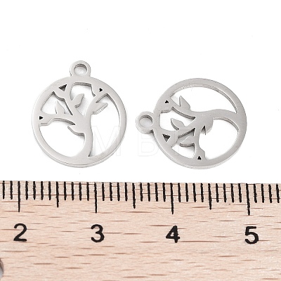 Non-Tarnish 316 Surgical Stainless Steel Charms STAS-C096-11F-P-1