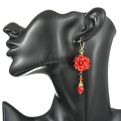 3 Pairs 3 Colors 304 Stainless Steel Leverback Dangle Earrings EJEW-MZ00734-1