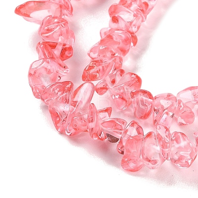 Spray Painted Transparent Glass Beads Strands GLAA-P060-01B-06-1