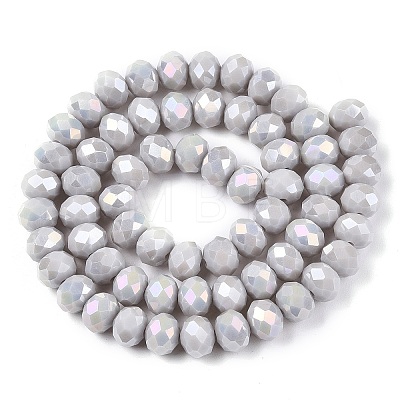 Electroplate Glass Beads Strands EGLA-A044-P8mm-B19-1