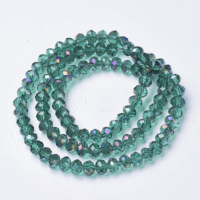 Electroplate Transparent Glass Beads Strands EGLA-A034-T2mm-F07-1
