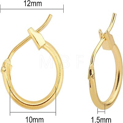 Brass Hoop Earrings KK-FH0001-26-1