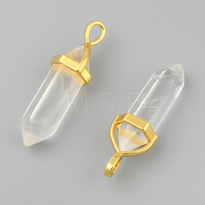 Natural Quartz Crystal Pointed Pendants G-G902-A12-1