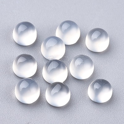 Natural White Agate Cabochons X-G-P393-R07-4MM-A-1