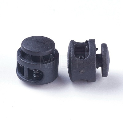 Plastic Spring Cord Locks X-FIND-WH0039-01I-1