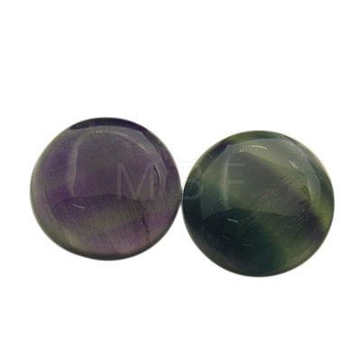 Natural Fluorite Cabochons X-G-I064-8mm-1