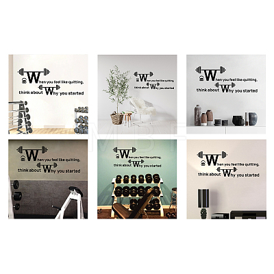 PVC Quotes Wall Sticker DIY-WH0200-053-1