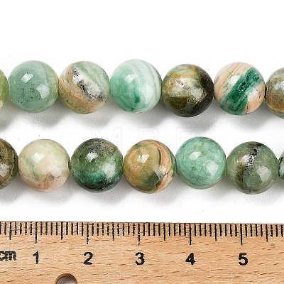 Natural Green Line Jasper  Beads Strands G-B128-A03-04-1