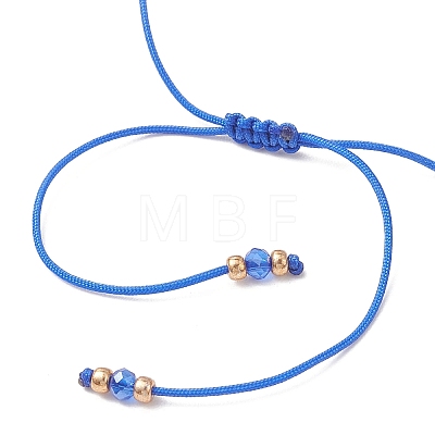 Glass & Seed Beads Braided Bead Bracelets BJEW-MZ00283-01-1