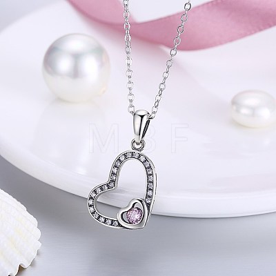 925 Sterling Silver Pendant Necklaces NJEW-BB30205-1