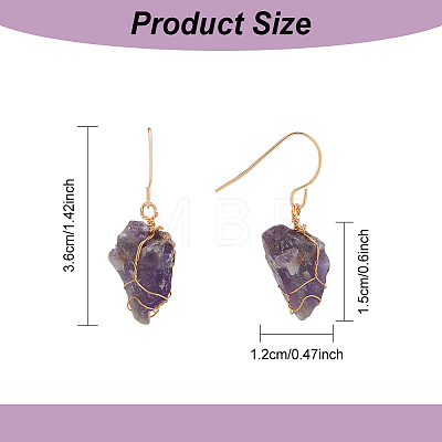 ANATTASOUL 9 Style 9 Style Natural Gemstone Nugget Dangle Earrings G-AN0001-01-1