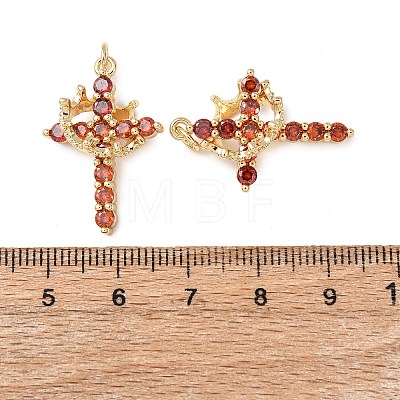 Brass Micro Pave Cubic Zirconia Pendants KK-C143-43A-G03-1
