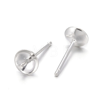 925 Sterling Silver Stud Earring Findings STER-K167-027C-S-1