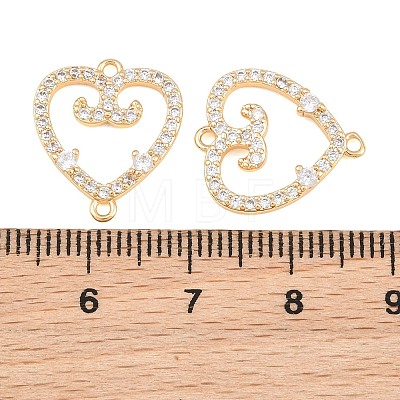 Brass Micro Pave Clear Cubic Zirconia Connector Charms CU-CBA7BFE-03G-G-1