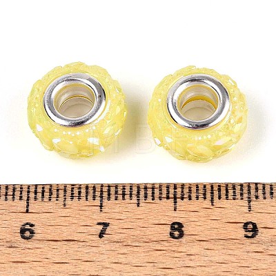 Opaque Resin European Beads RESI-T057-29L-1