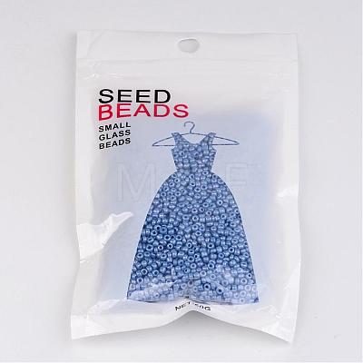 DIY Craft Beads 12/0 Opaque Colors Lustered Round Glass Seed Beads X-SEED-A012-2mm-123B-1