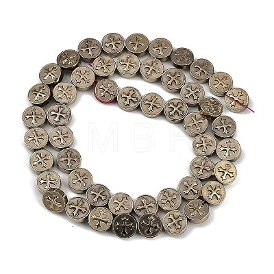 Electroplated Synthetic Non-magnetic Hematite Beads Strands G-K375-B02-08-1