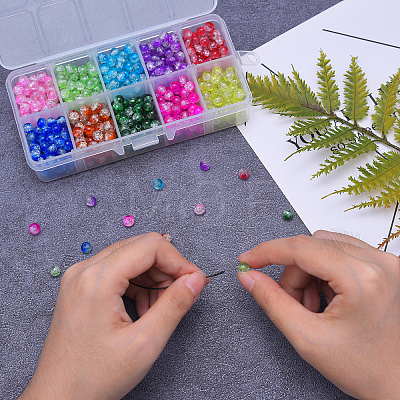 700Pcs 10 Colors Baking Painted Crackle Glass Bead CCG-CJ0001-01-1