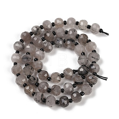 Natural Rutilated Quartz Beads Strands G-H057-A16-01-1