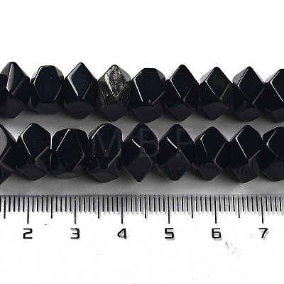 Natural Obsidian Beads Strands G-D091-A16-1